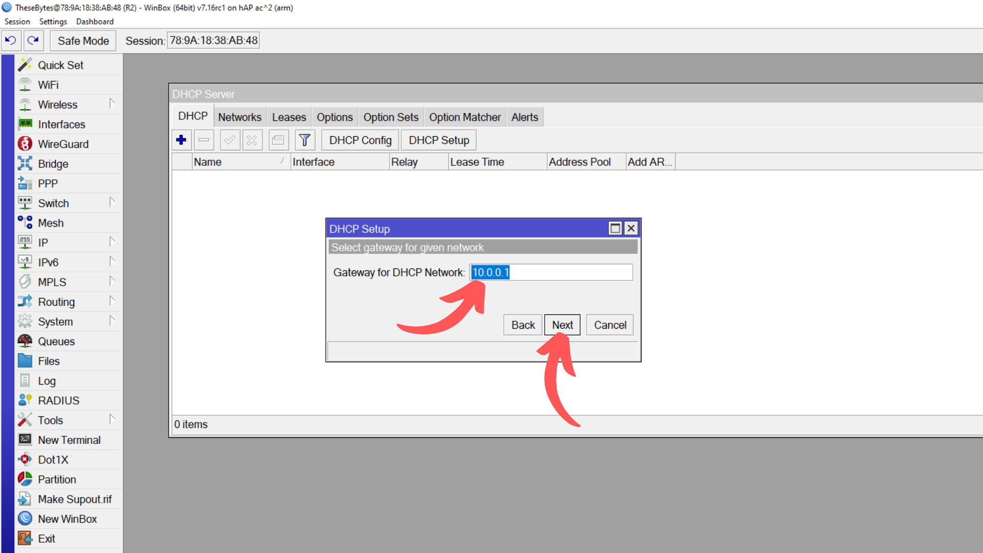 MikroTik DHCP Server Setup Guide - TheseBytes